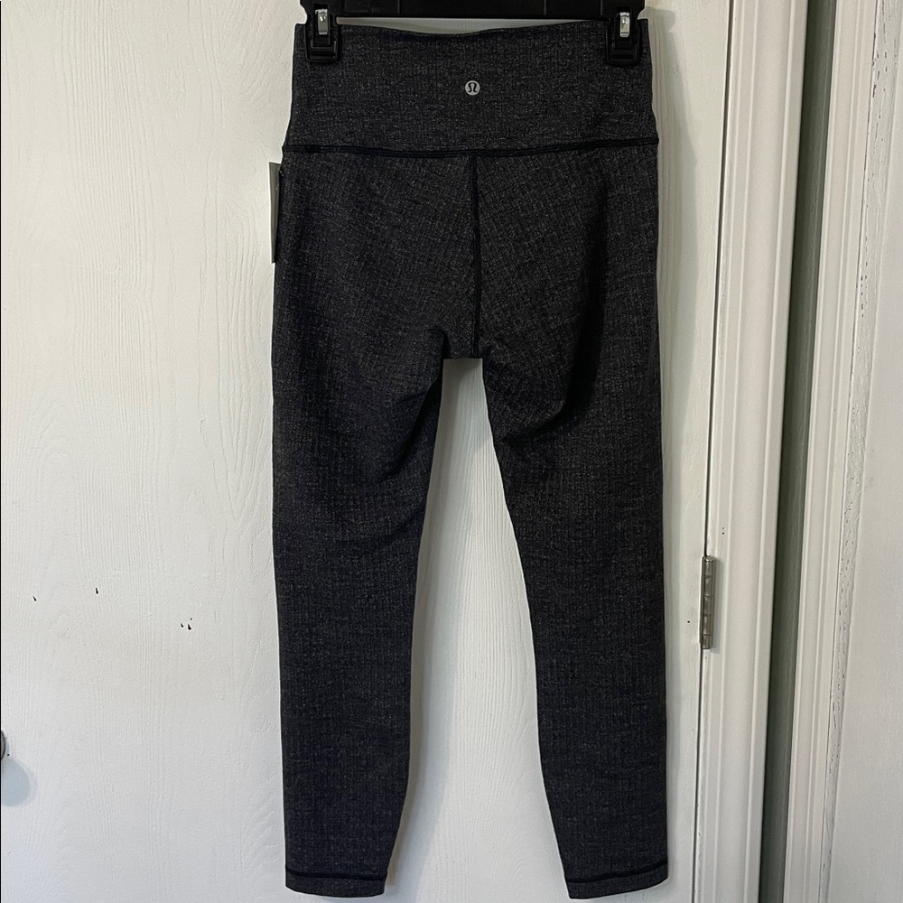 Lululemon Wunder Under Crop 25” Heathered Herringbone Leggings Size 6